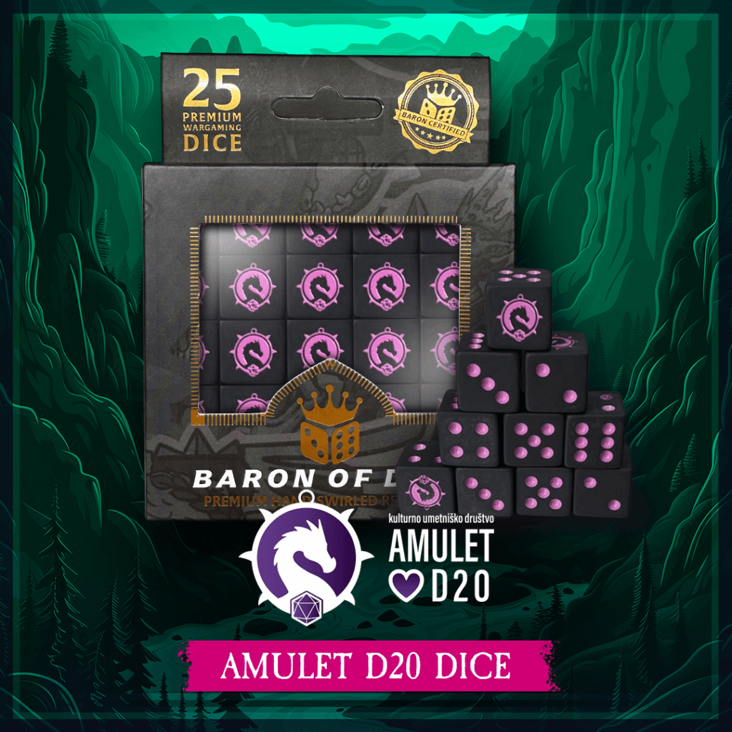 Dice Set – Amulet D20 2026 (Baron of Dice)